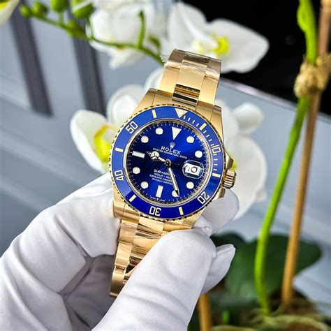 rolex silver gold submariner|rolex submariner gold blue price.